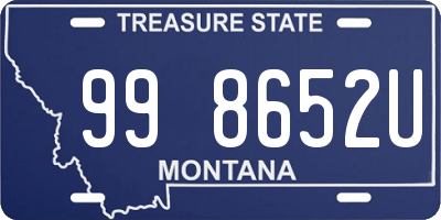 MT license plate 998652U