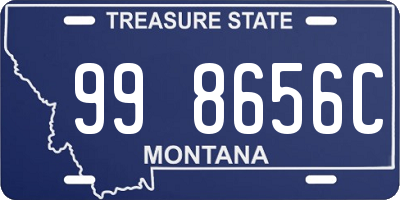 MT license plate 998656C