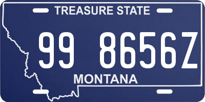 MT license plate 998656Z