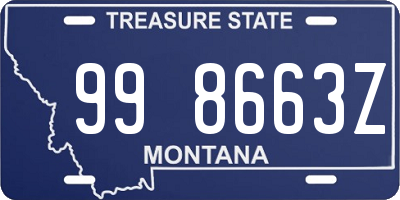 MT license plate 998663Z