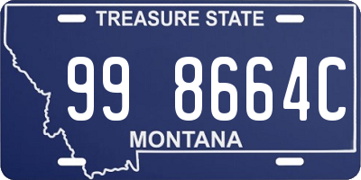 MT license plate 998664C