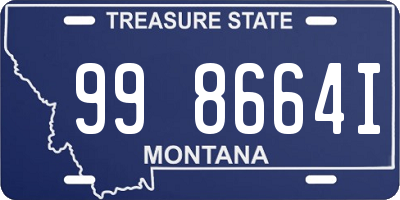 MT license plate 998664I