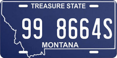 MT license plate 998664S