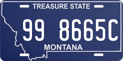 MT license plate 998665C