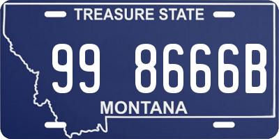 MT license plate 998666B