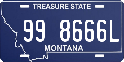 MT license plate 998666L