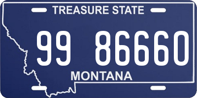 MT license plate 998666O