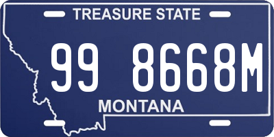 MT license plate 998668M