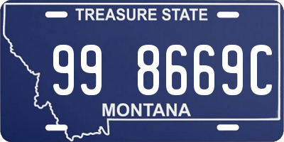 MT license plate 998669C