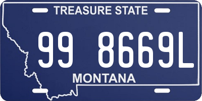 MT license plate 998669L