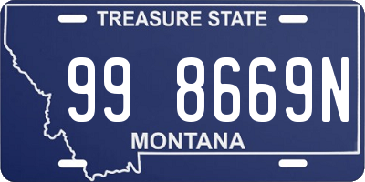 MT license plate 998669N