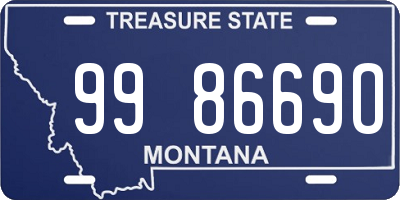 MT license plate 998669O