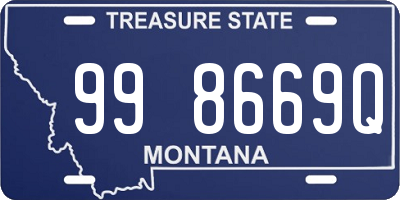 MT license plate 998669Q