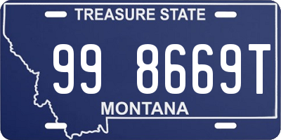 MT license plate 998669T