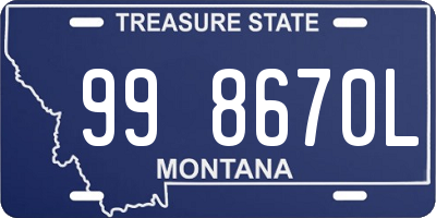 MT license plate 998670L