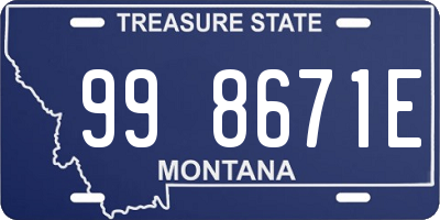 MT license plate 998671E