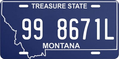 MT license plate 998671L