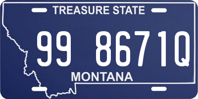 MT license plate 998671Q