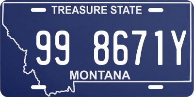 MT license plate 998671Y