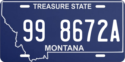 MT license plate 998672A