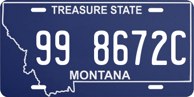 MT license plate 998672C