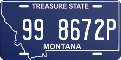 MT license plate 998672P