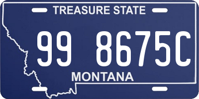 MT license plate 998675C