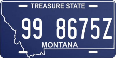 MT license plate 998675Z