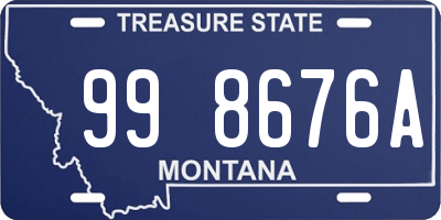 MT license plate 998676A