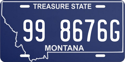 MT license plate 998676G