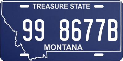 MT license plate 998677B