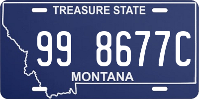 MT license plate 998677C