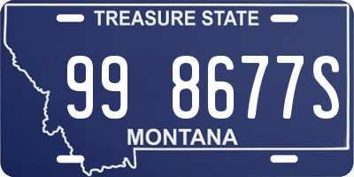 MT license plate 998677S