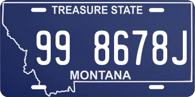 MT license plate 998678J