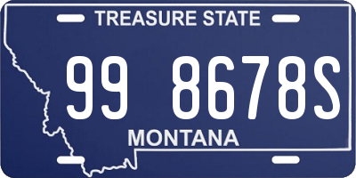 MT license plate 998678S