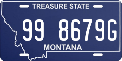 MT license plate 998679G