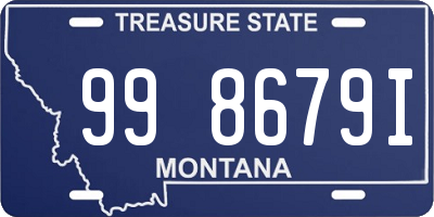 MT license plate 998679I