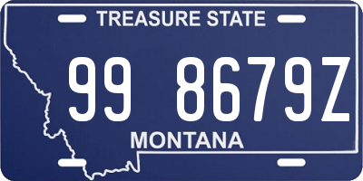 MT license plate 998679Z