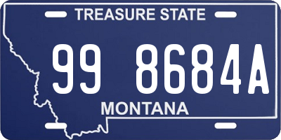 MT license plate 998684A