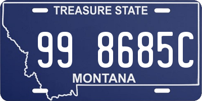 MT license plate 998685C