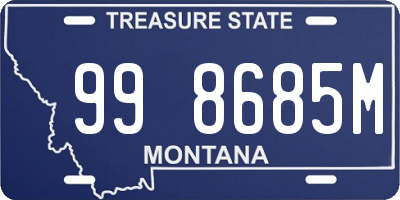 MT license plate 998685M