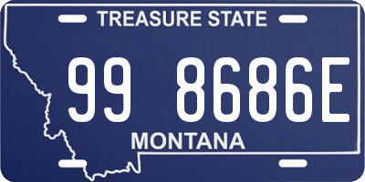 MT license plate 998686E