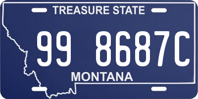 MT license plate 998687C