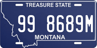MT license plate 998689M