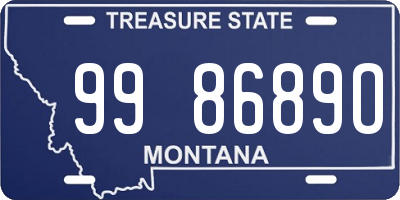 MT license plate 998689O