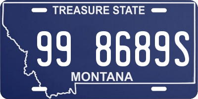 MT license plate 998689S