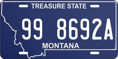 MT license plate 998692A