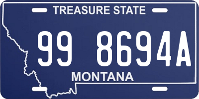 MT license plate 998694A