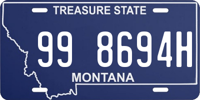 MT license plate 998694H