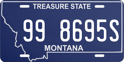 MT license plate 998695S